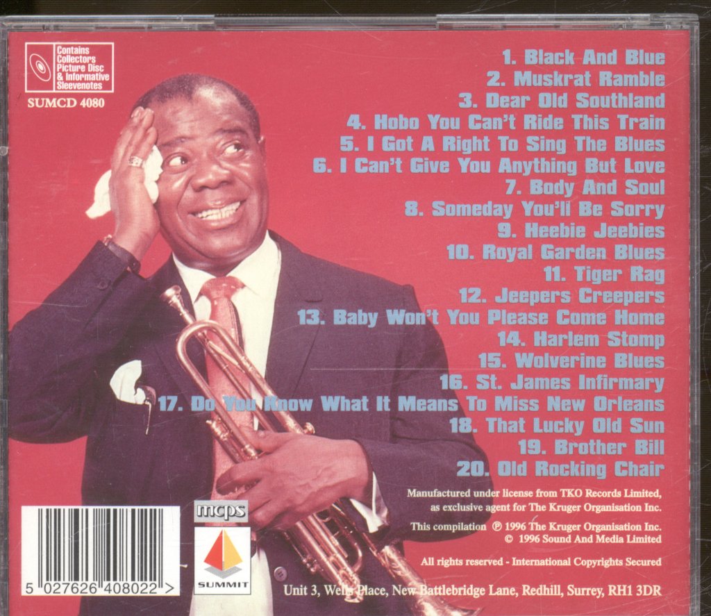 Louis Armstrong - 20 Blues Classics - Cd