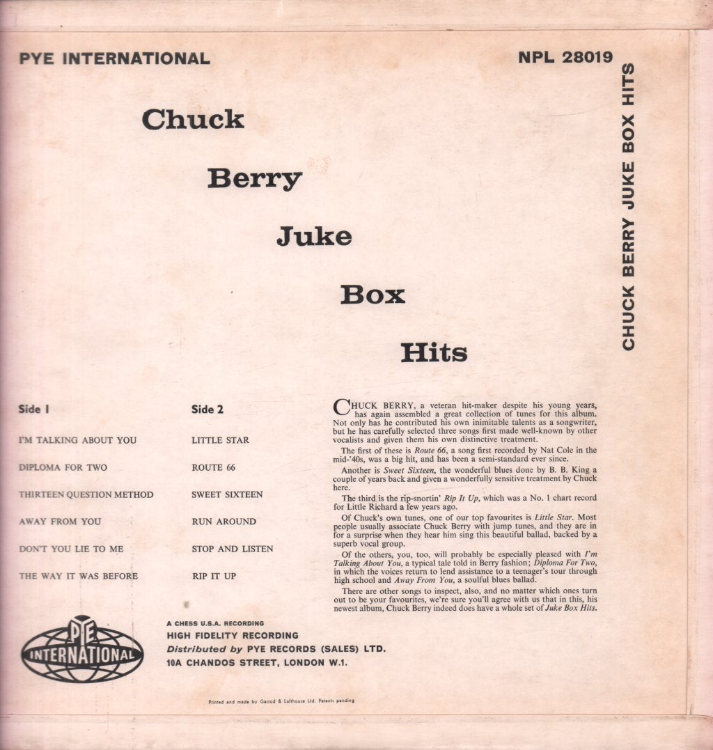 Chuck Berry - Juke Box Hits - Lp