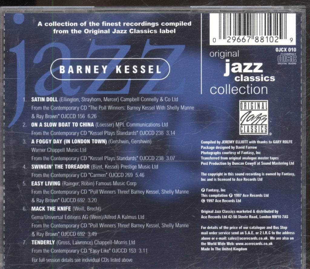 Barney Kessel - Original Jazz Classics Collection - Cd