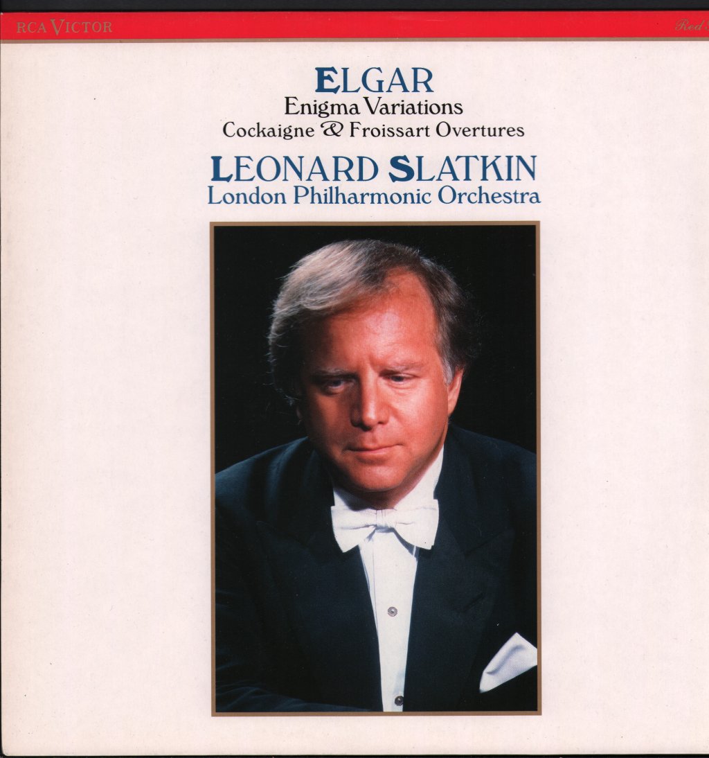 Leonard Slatkin / London Philharmonic Orchestra - Elgar - Enigma Variations, Cockaigne & Froissart Overtures - Lp