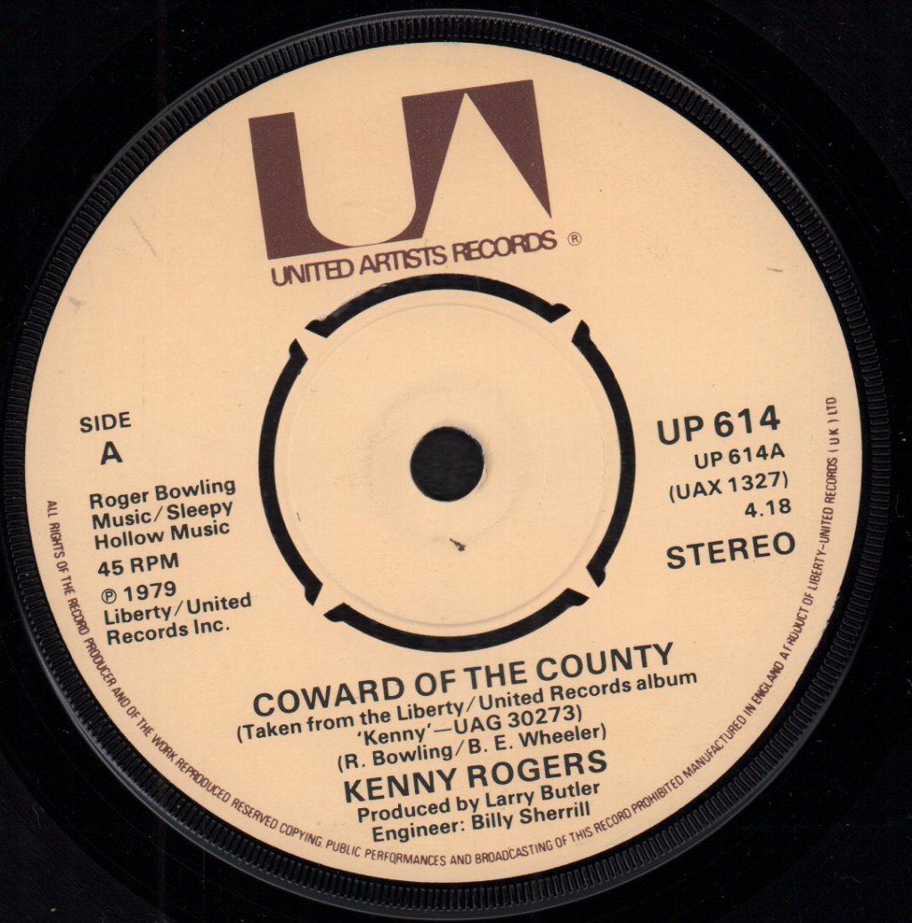 Kenny Rogers - Coward Of The County - 7 Inch