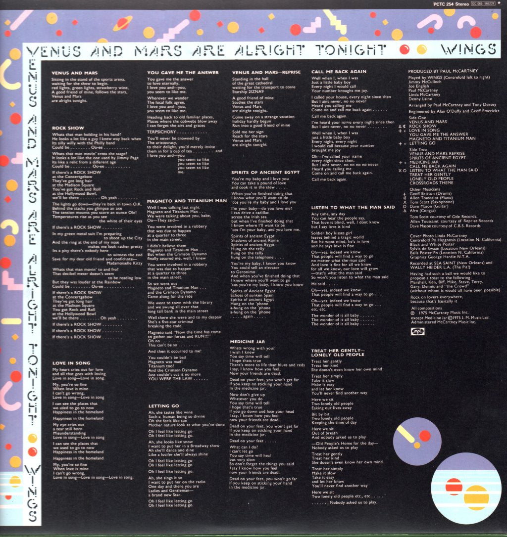 Wings - Venus And Mars - Lp