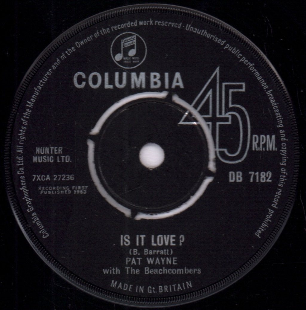 Pat Wayne With The Beachcombers - Roll Over Beethoven - 7 Inch