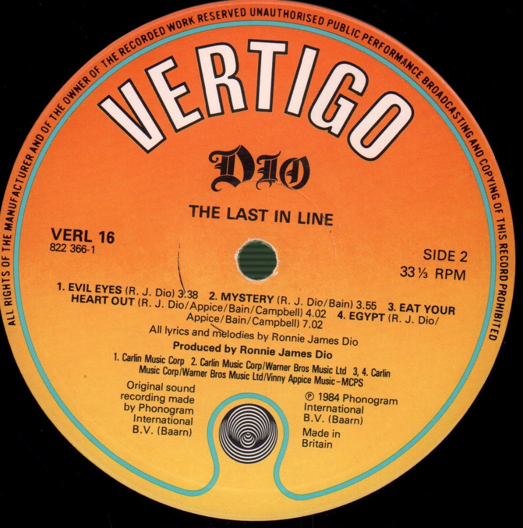 Dio - Last In Line - Lp
