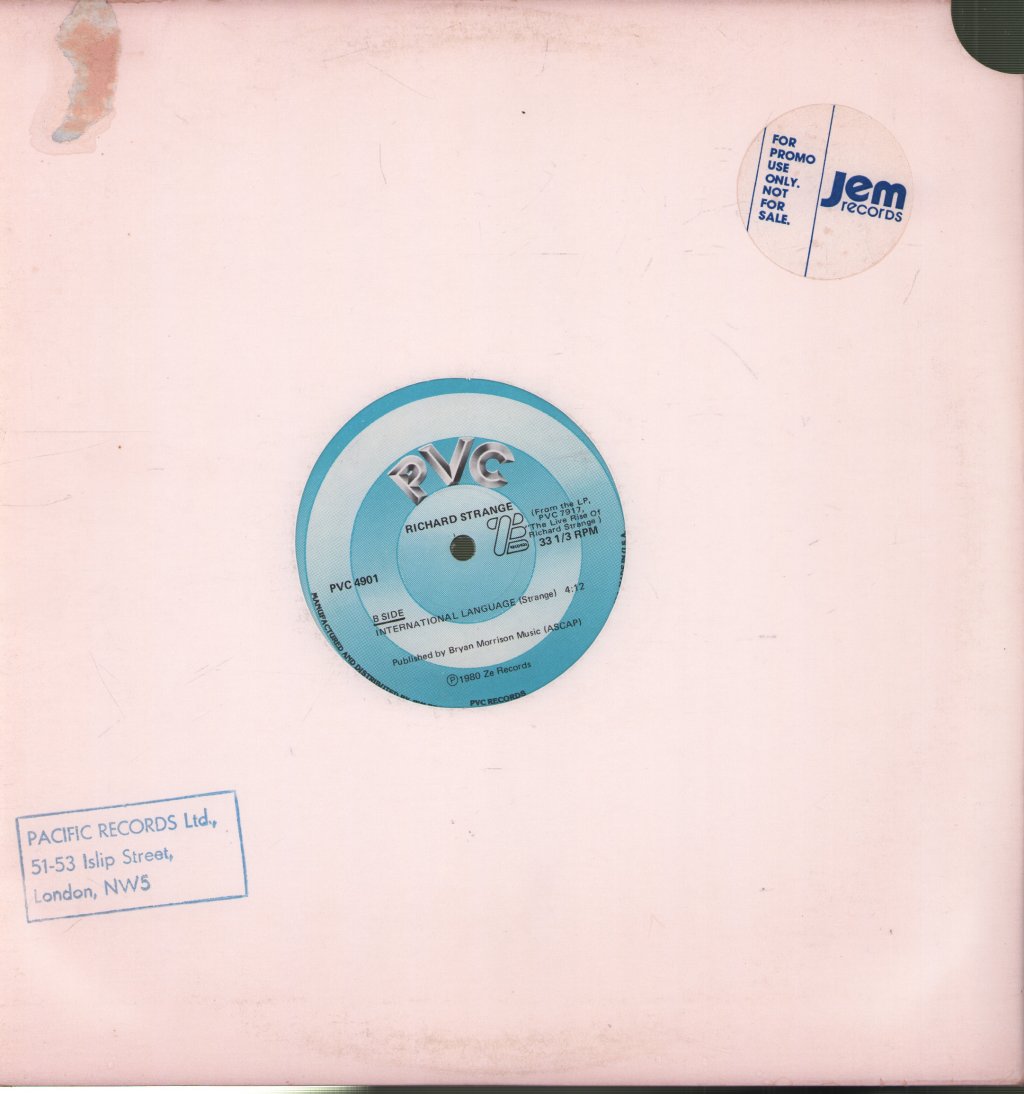 Alan Vega/Richard Strange - Juke Box Baby / International Language - 12 Inch