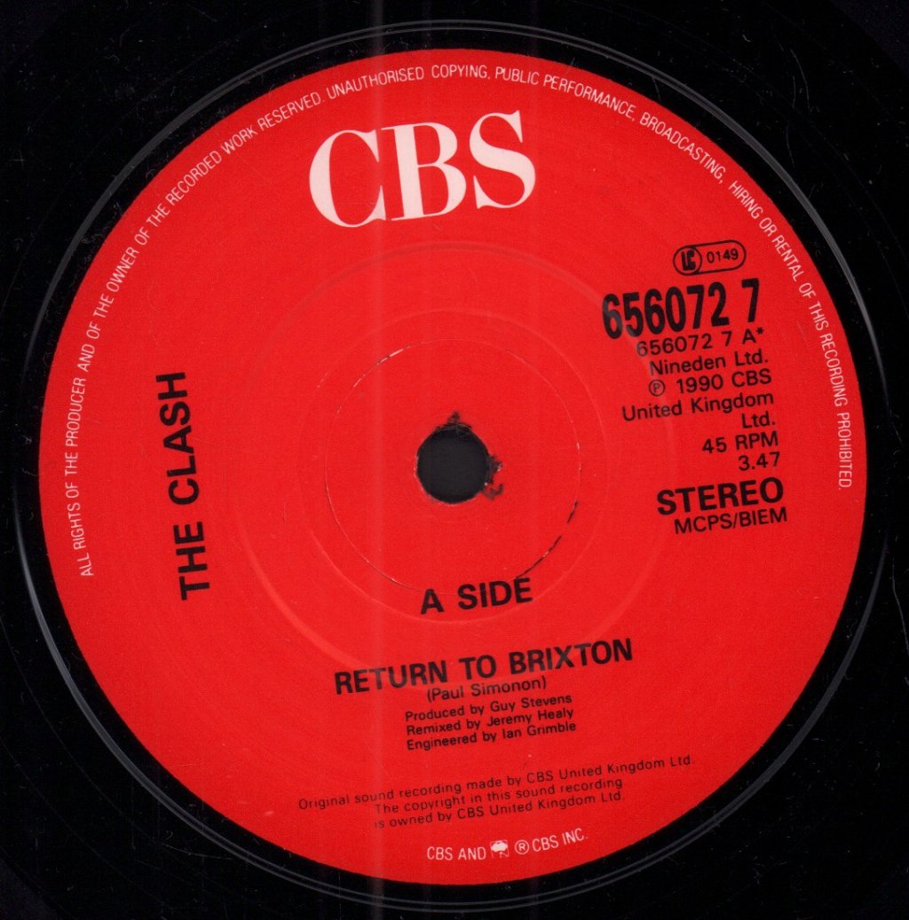 Clash - Return To Brixton - 7 Inch
