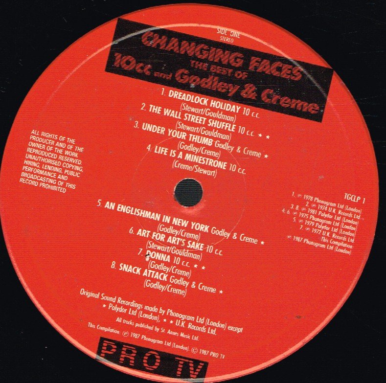 10Cc And Godley And Creme - Changing Faces - Lp
