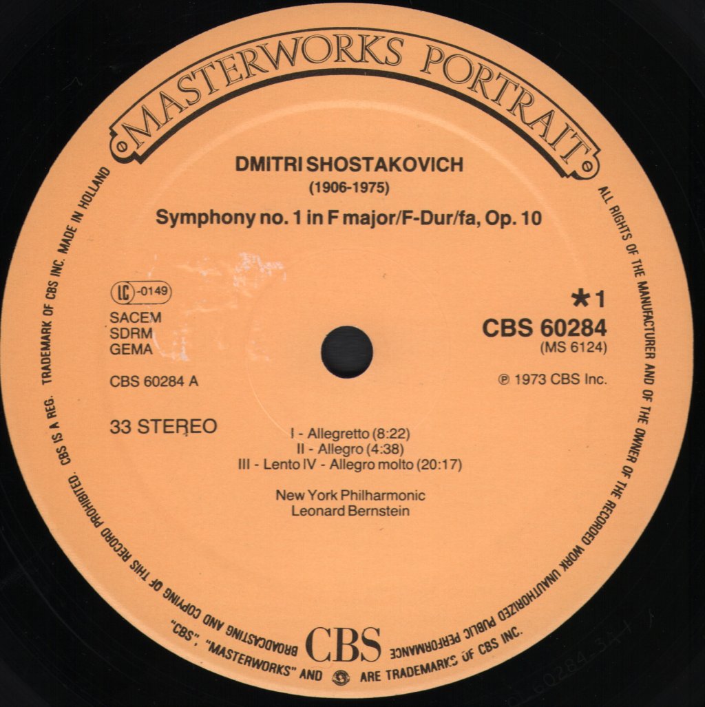 Mstislav Rostropovich / Eugene Ormandy - Shostakovitch - Cello Concerto / Symphony No.1 - Lp