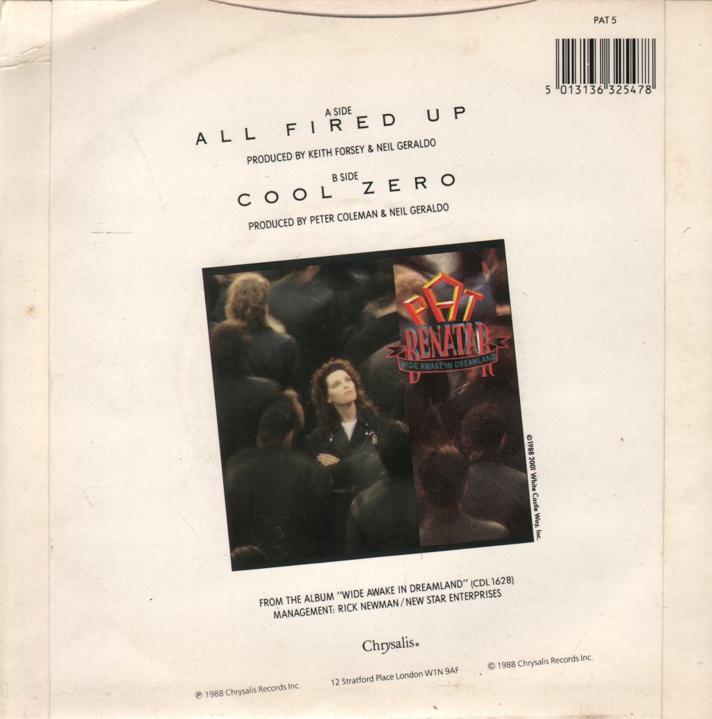 Pat Benatar - All Fired Up - 7 Inch