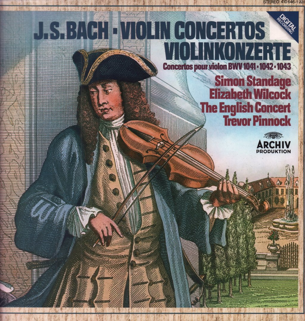 Simon Standage / Elizabeth Wilcock / English Concert / Trevor Pinnock - J.S. Bach Violin Concertos - Lp