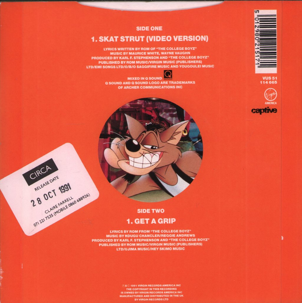 Mc Skat Kat And The Stray Mob - Skat Strut - 7 Inch