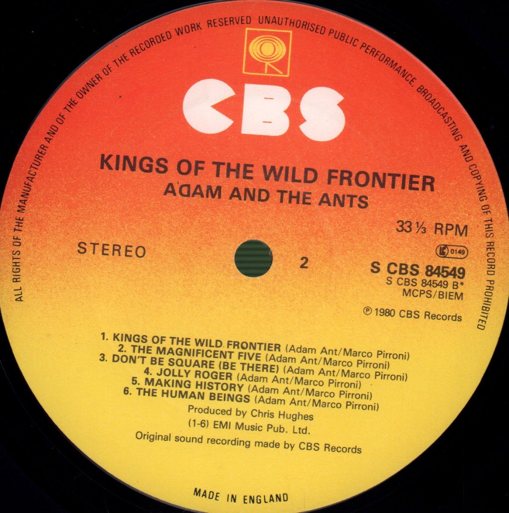 Adam And The Ants - Kings Of The Wild Frontier - Lp