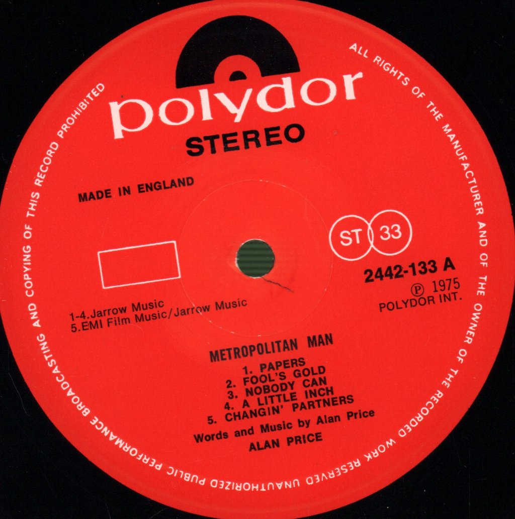 Alan Price - Metropolitan Man - Lp