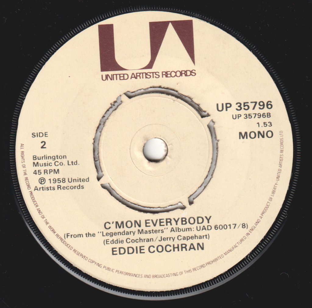 Eddie Cochran - Summertime Blues - 7 Inch