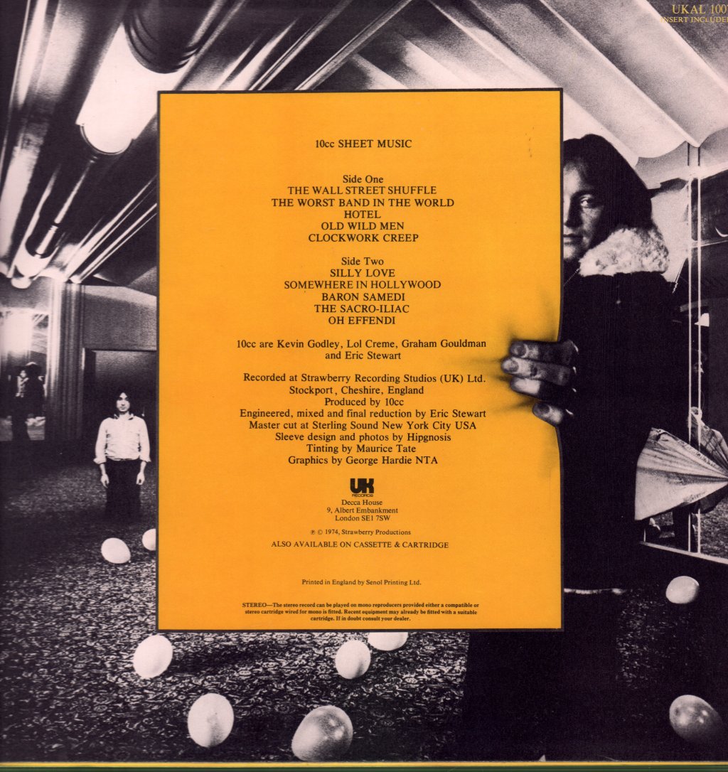 10cc - Sheet Music - Lp