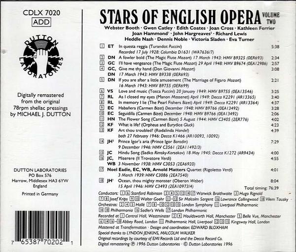Various Artists - Stars Of English Opera Volume Two - Cd