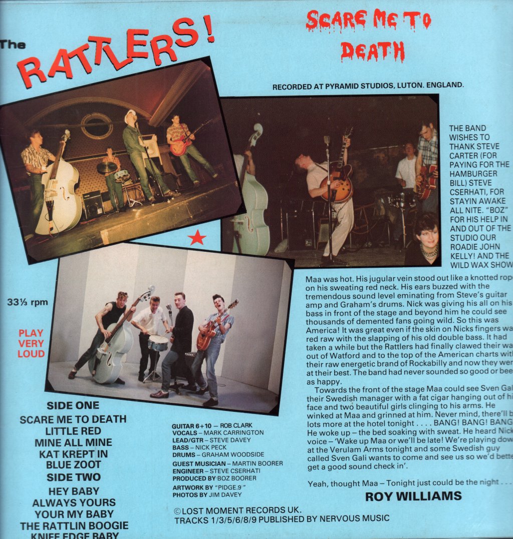 Rattlers - Scare Me To Death - Lp