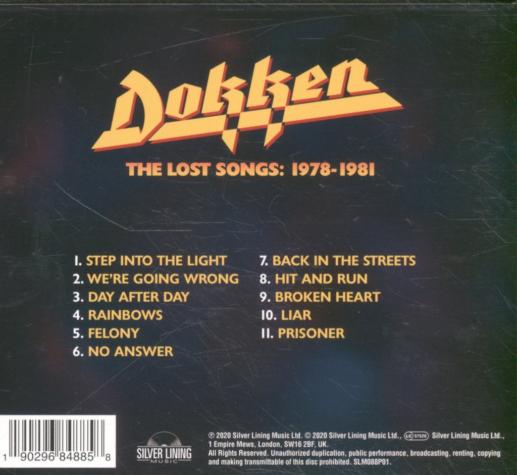Dokken - Lost Songs: 1978-1981 - Cd