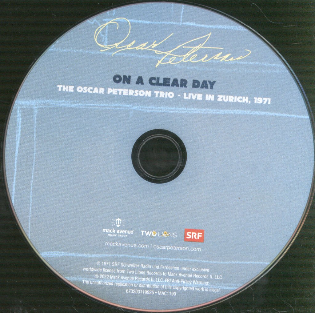 Oscar Peterson - On A Clear Day: The Oscar Peterson Trio - Live In Zurich, 1971 - Cd