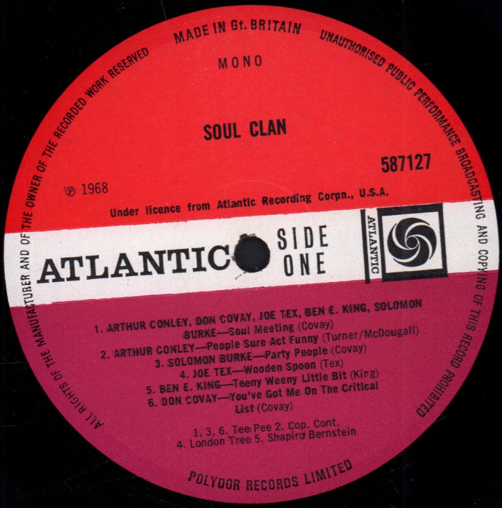 Soul Clan (solomon burke / arthur conley / don covay / ben e.king / joe tex) - Soul Meeting - Lp