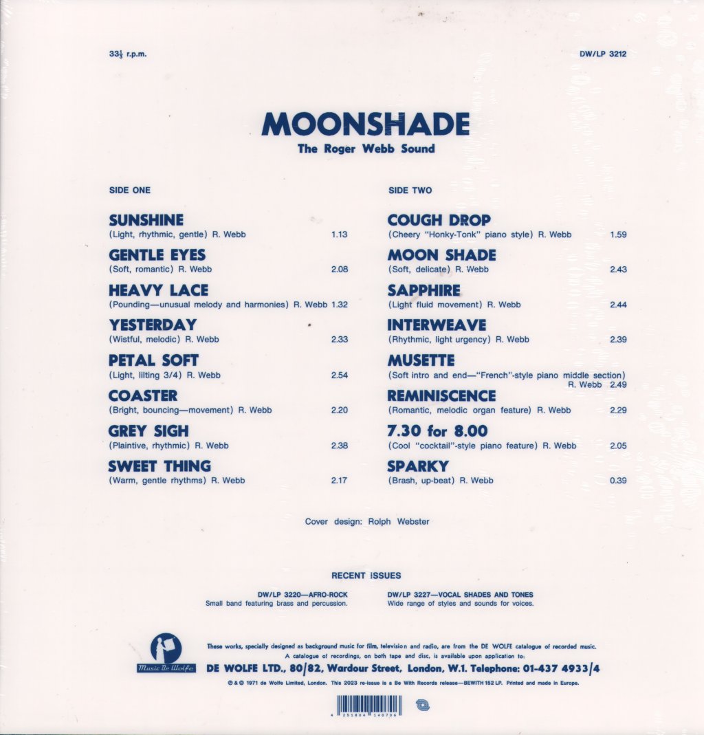 Roger Webb Sound - Moonshade - Lp