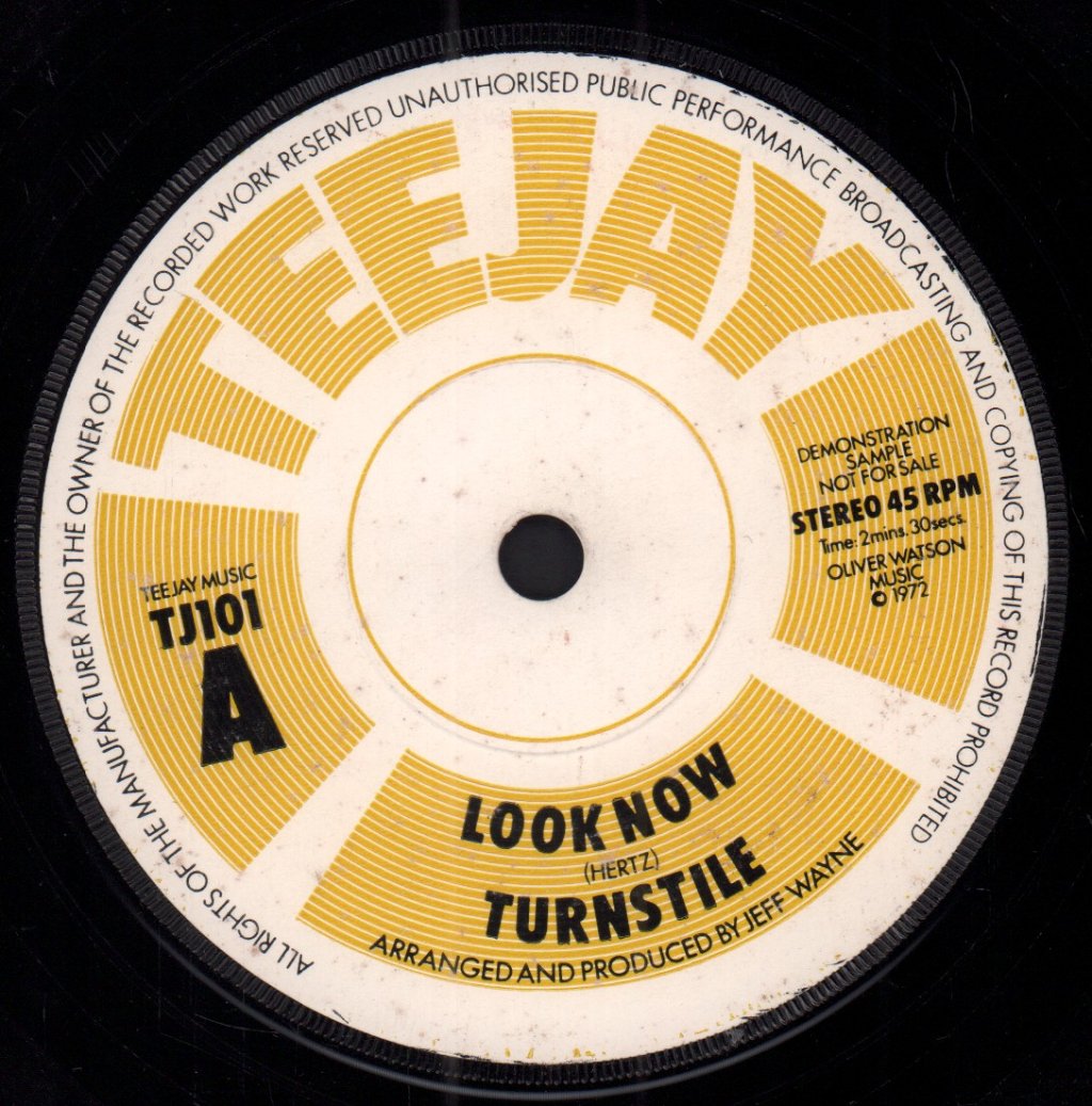 turnstile / jeff wayne - look now - 7 Inch