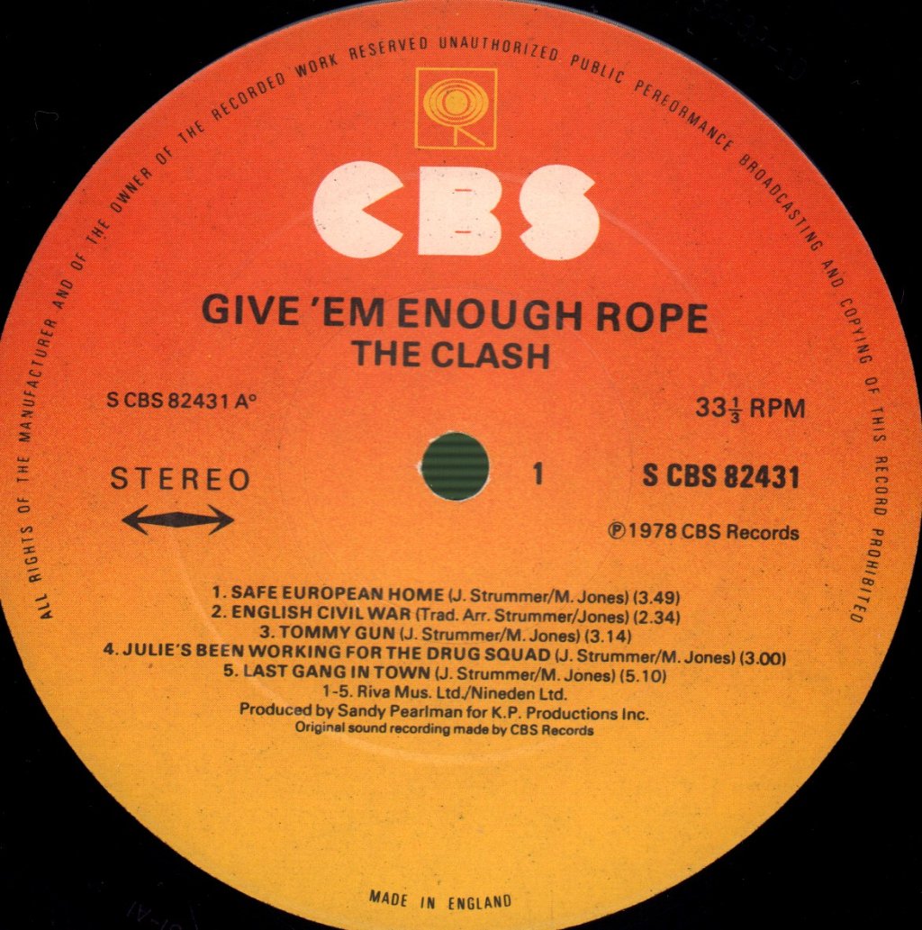 Clash - Give Em Enough Rope - Lp