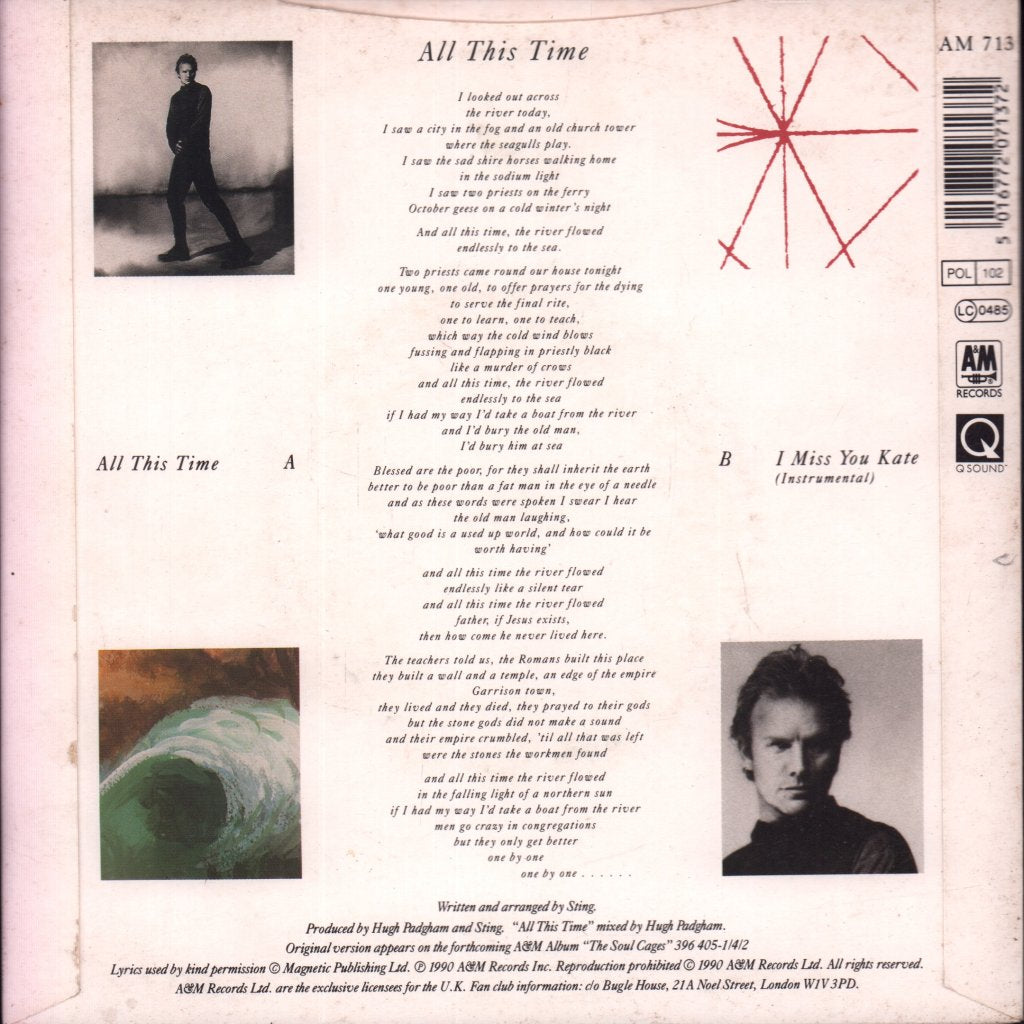Sting - All This Time - 7 Inch