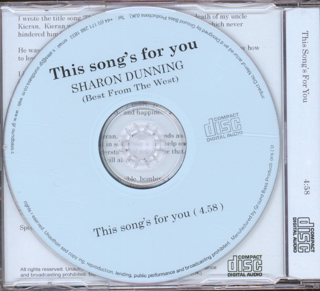 Sharon Dunning - This Song's For You - Cd