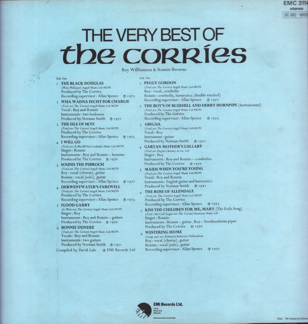 Corries - Very Best Of The - Lp