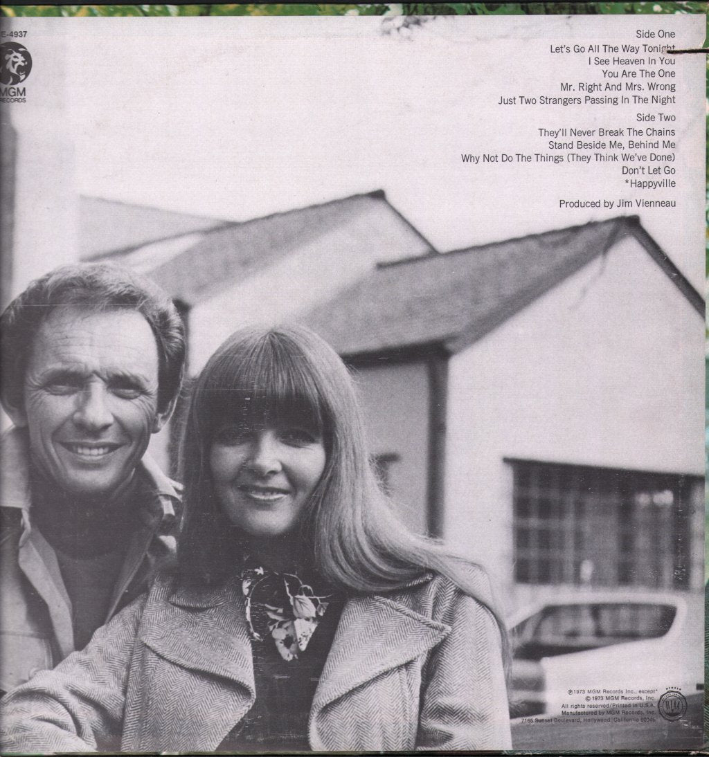 Mel Tillis & Sherry Bryce With The The Statesiders - Let's Go All The Way Tonight - Lp