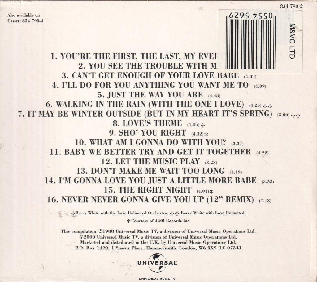 Barry White - Collection - Cd