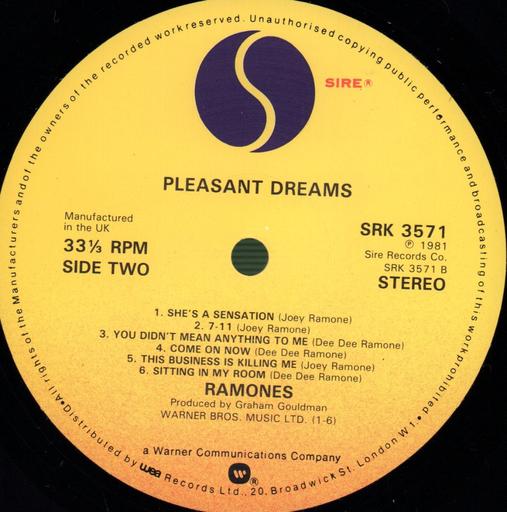 Ramones - Pleasant Dreams - Lp