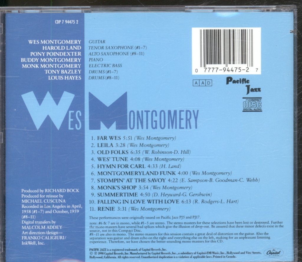 Wes Montgomery - Far Wes - Cd