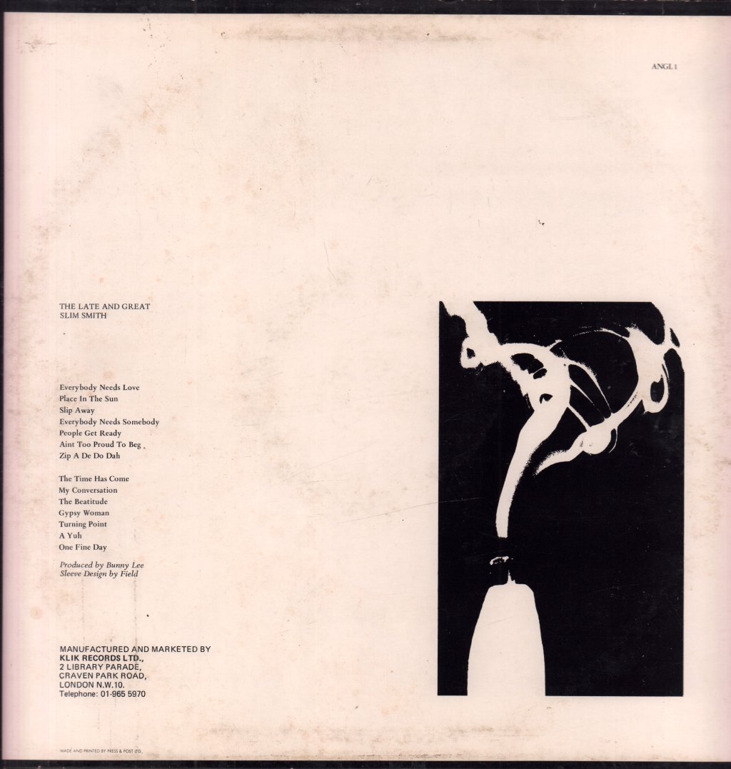 Slim Smith - Late And Great - Lp