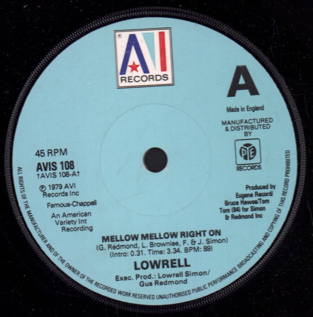 Lowrell - Mellow Mellow Right On - 7 Inch