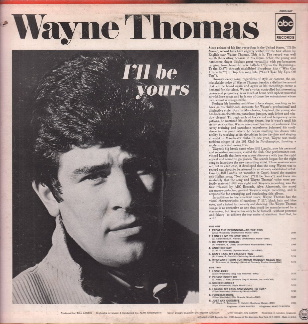 Wayne Thomas - I'll Be Yours - Lp