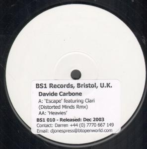 Davide Carbone - Escape - 12 Inch