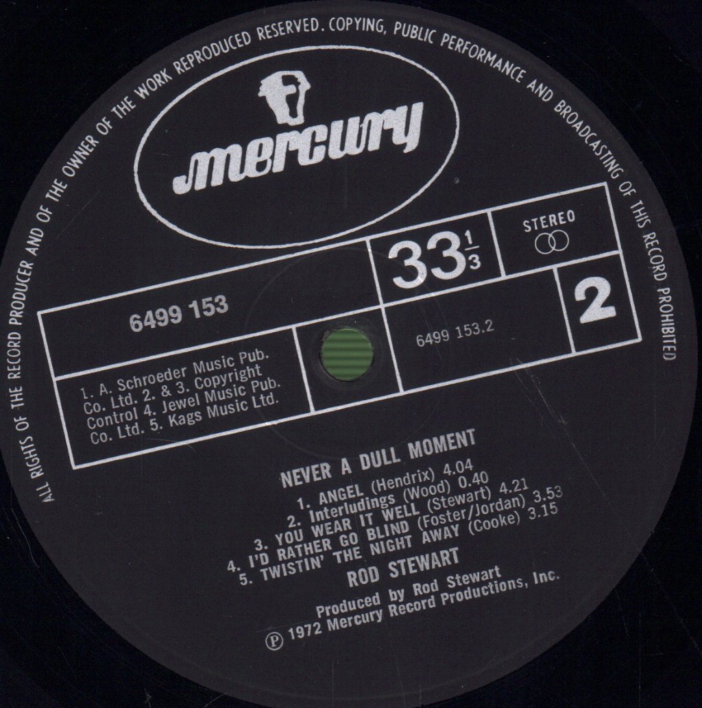 Rod Stewart - Never A Dull Moment - Lp