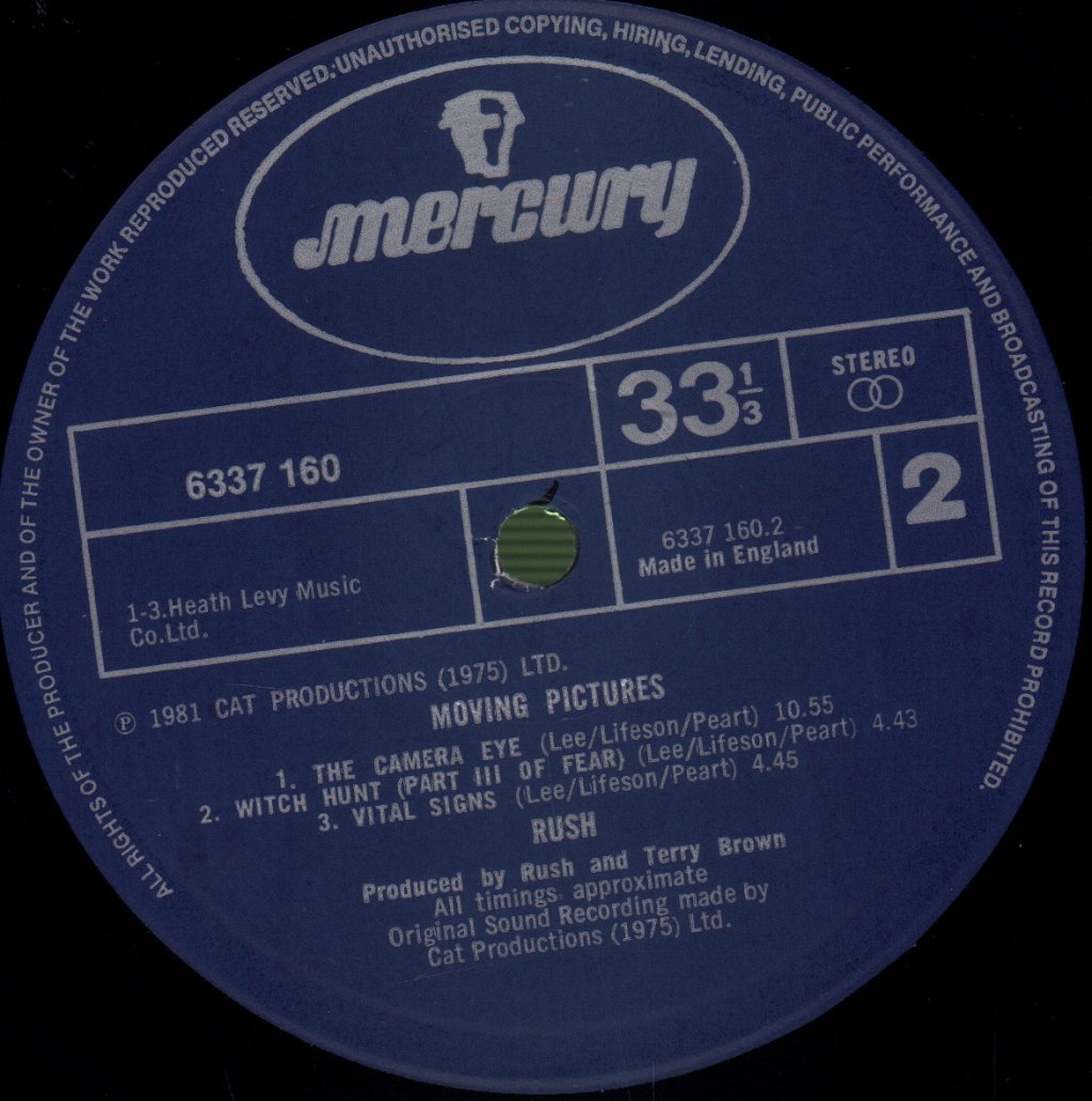 Rush - Moving Pictures - Lp