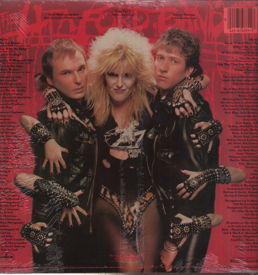 Lita Ford - Out For Blood - Lp