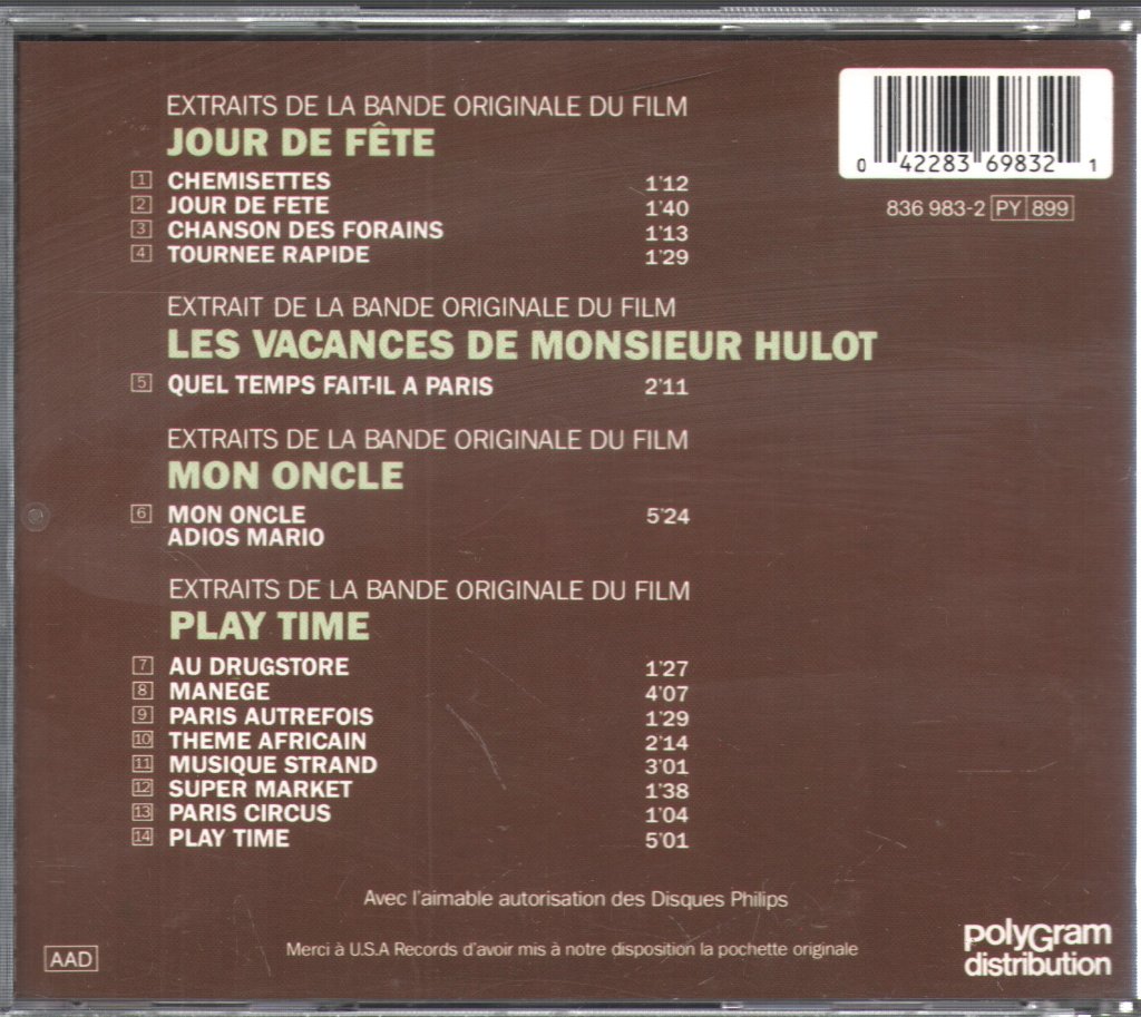 Various Artists - Extraits Des Bandes Originales Des Films De Jacques Tati - Cd