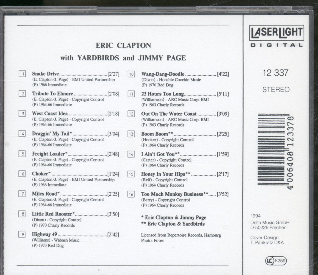 Eric Clapton - Eric Clapton - With Yardbirds And Jimmy Page - Cd