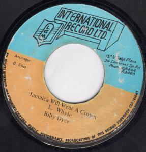 L White Billy Dice - Jamaica Will Wear A Crown - 7 Inch