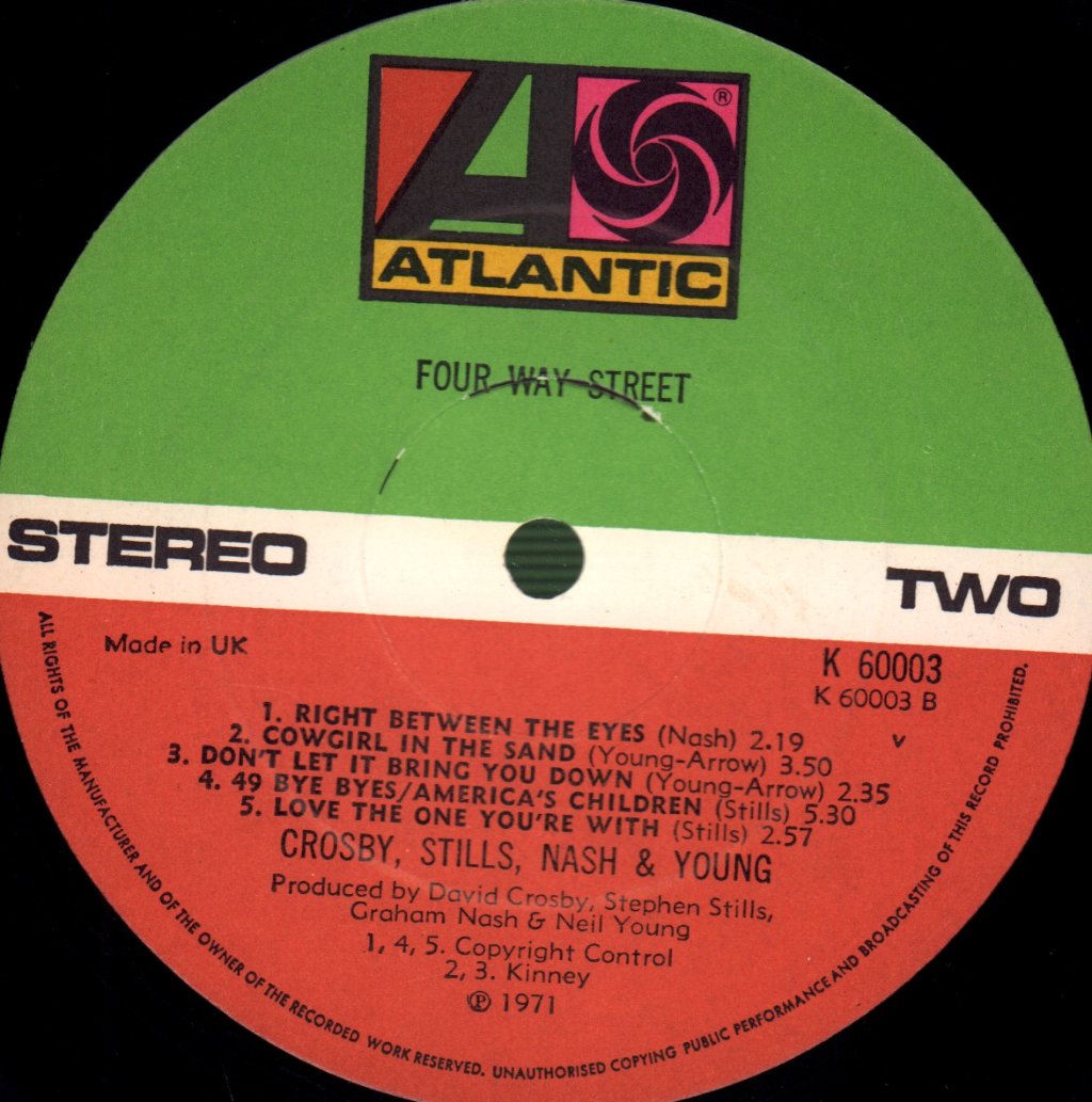Crosby Stills Nash And Young - Four Way Street - Double Lp