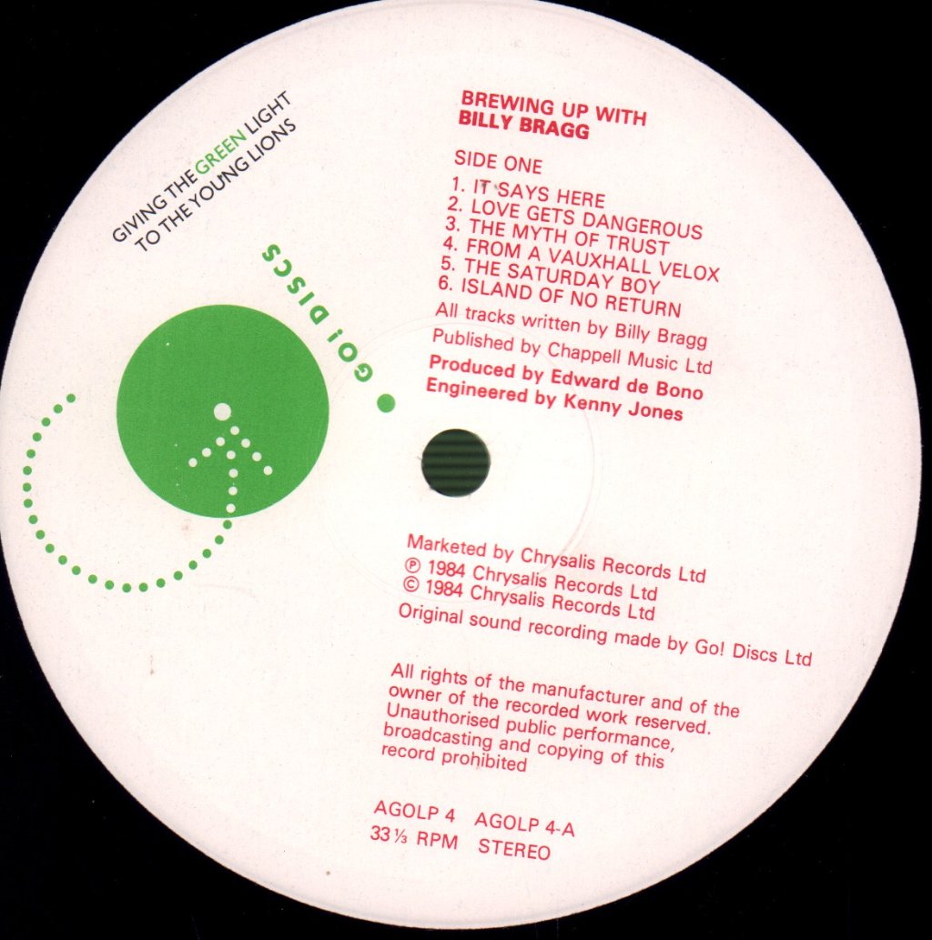 Billy Bragg - Brewing Up With - Lp