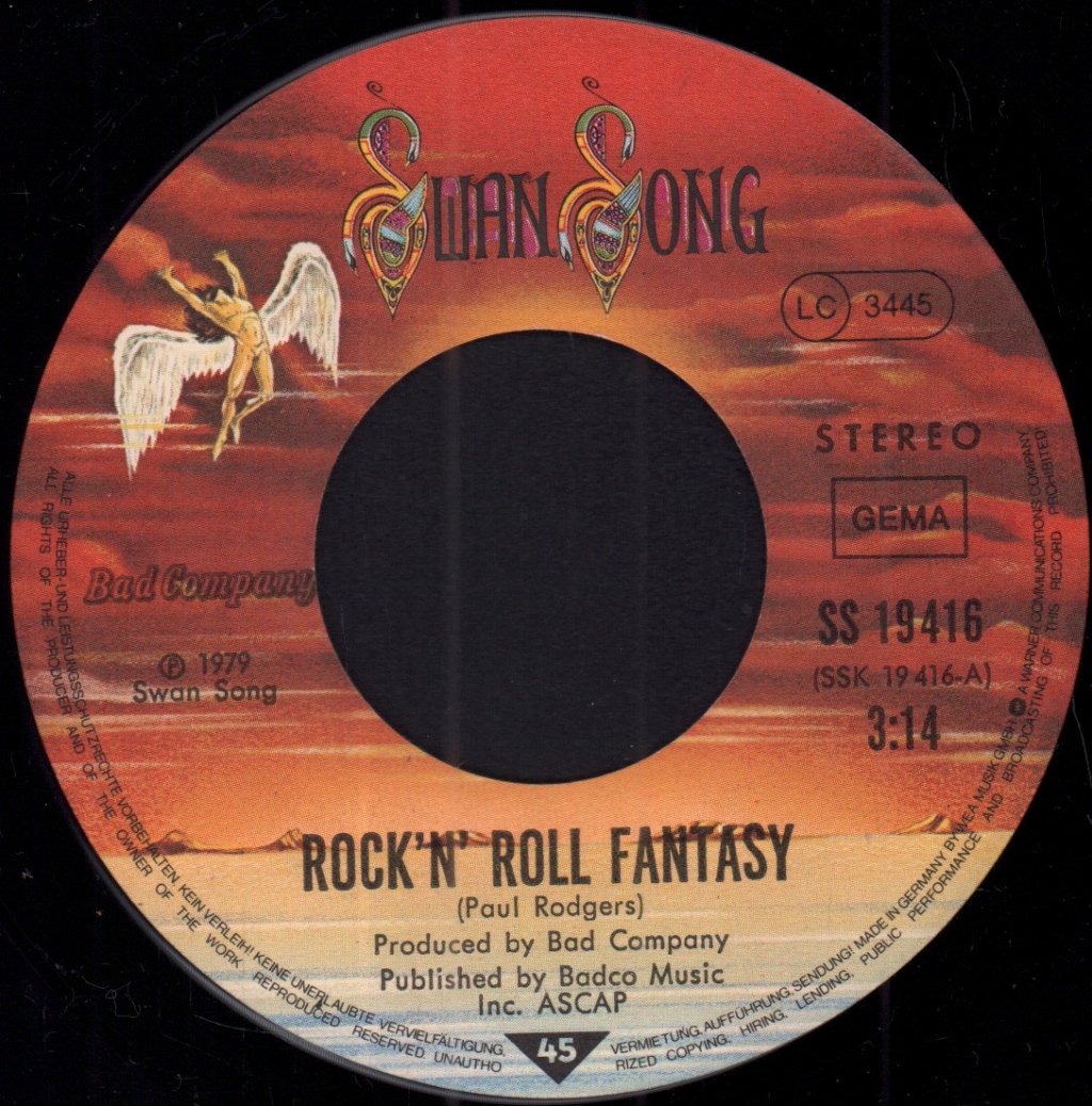 Bad Company (Rock Group) - Rock N Roll Fantasy - 7 Inch