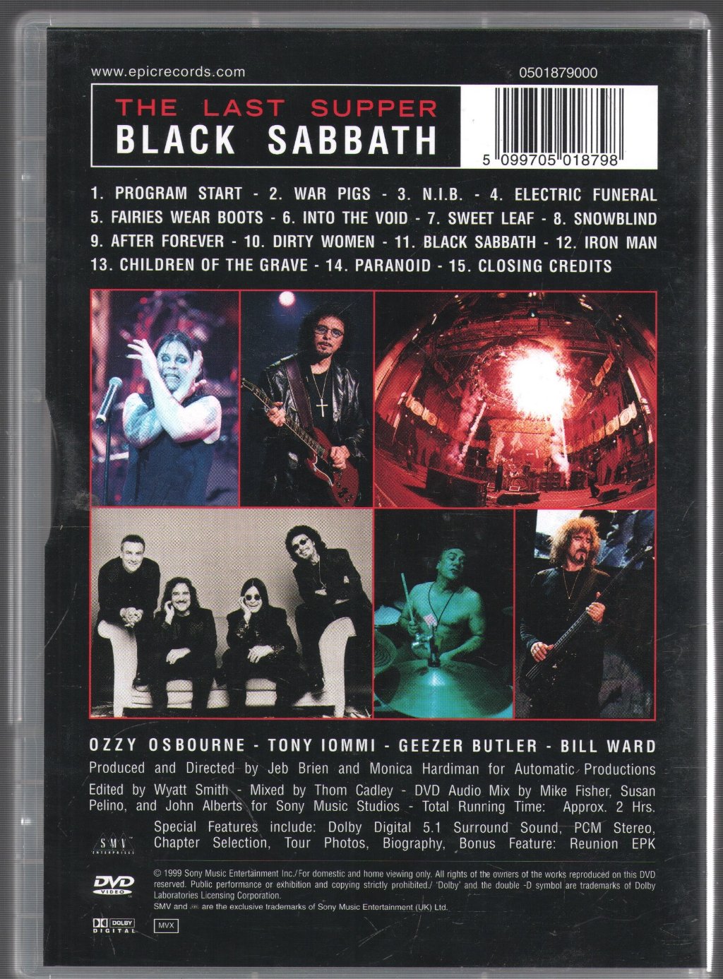 Black Sabbath - Last Supper - Dvd