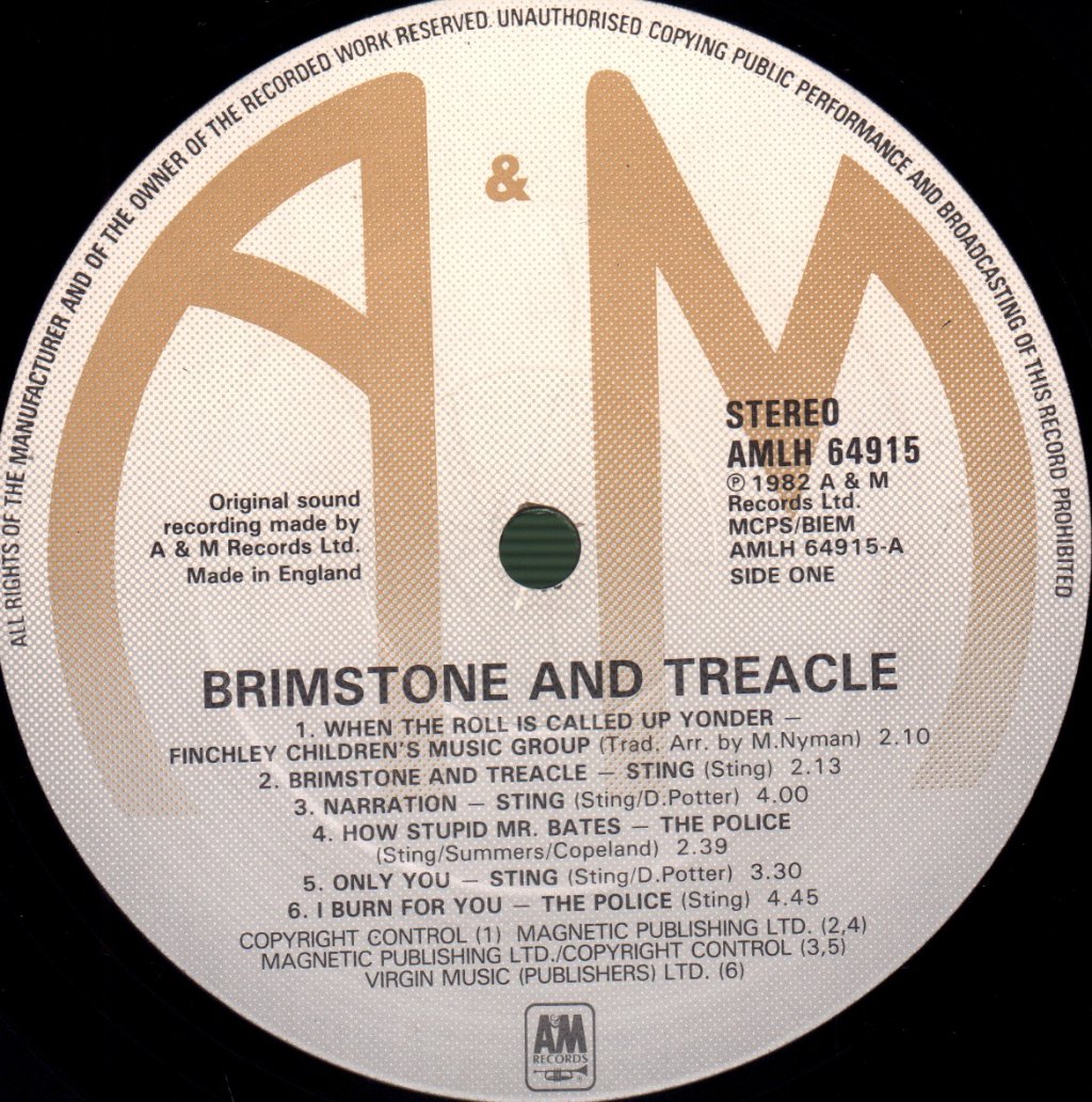 Various Artists - Brimstone And Treacle (Soundtrack) - Lp