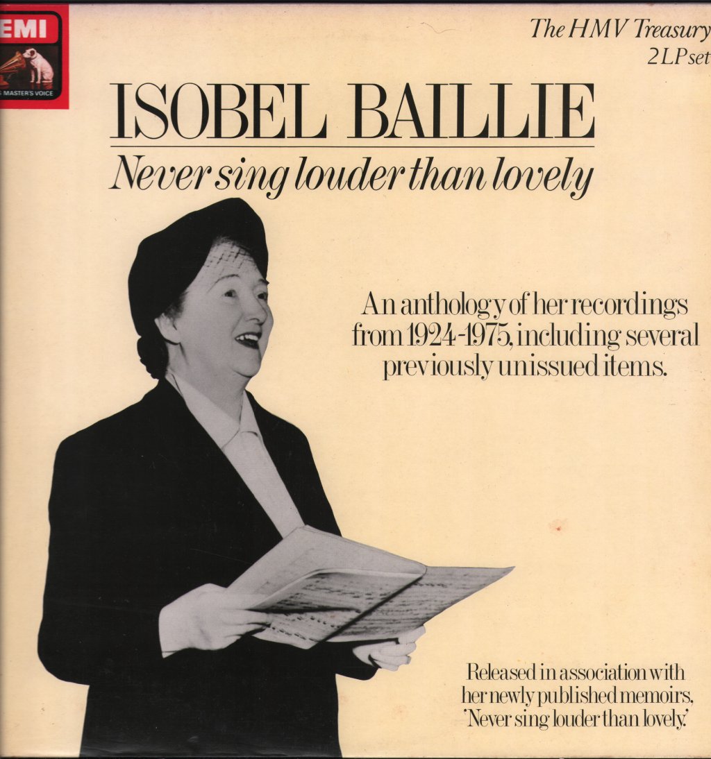 Isobel Baillie - Never Sing Louder Than Lovely - Double Lp